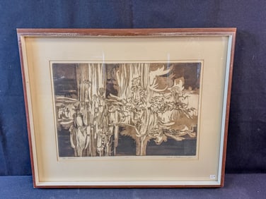 Earl Kittleson "The Vision" Signed Etching c. 1962