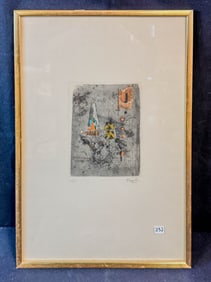 Johnny Friedlaender "Fleur VI" Signed Aquatint Etching