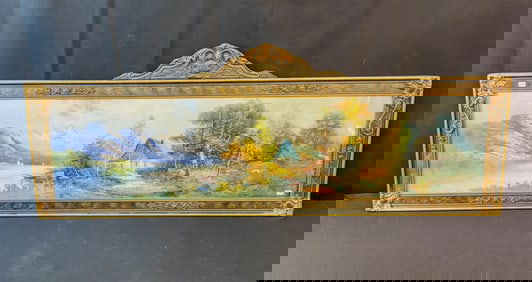 A Signed Arts & Crafts Pastel Landscape of Important Size