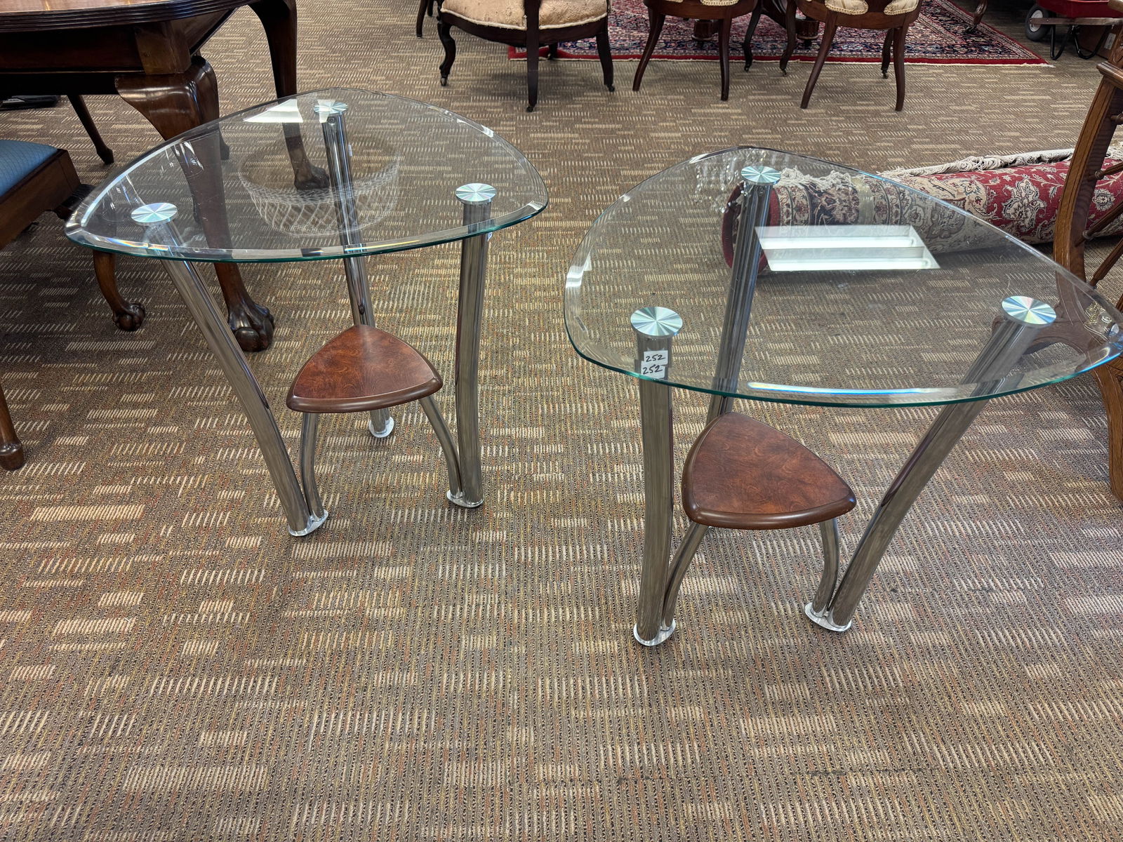 2 Glass Top End Tables (1 of 5)
