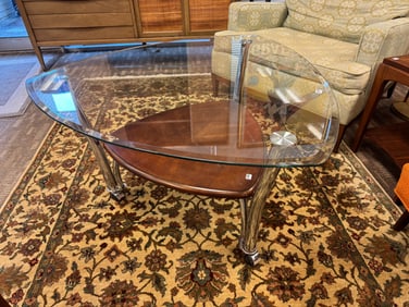 Modernist Glass Top Coffee Table