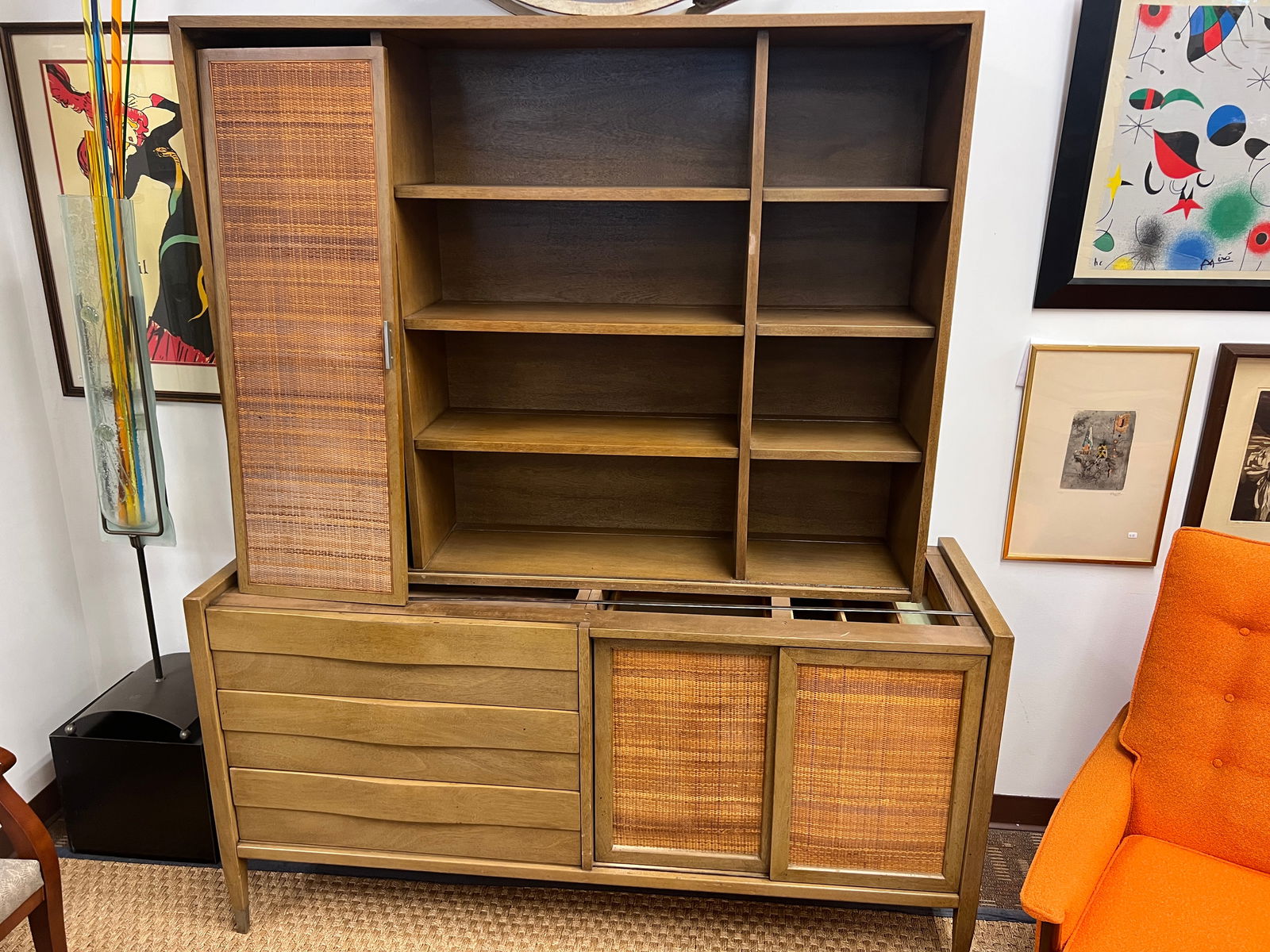 MCM American of Martinsville China Hutch  c1966 (1 of 7)