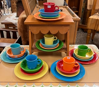 Contemporary Fiestaware service for 6