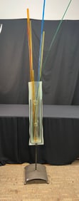Brutalist Art Glass Vase