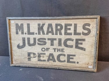 Justice of the Peace Wooden Sign