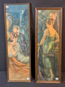 2 Yard Long Advertising Premiums Entitled "Honeymoon in Venice" & "Honeymoon in the Alps"