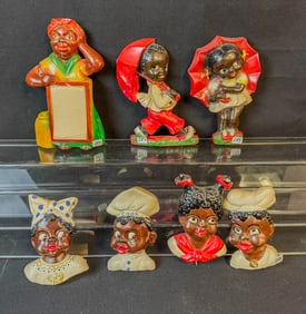 Black Americana Chalkware Wall Figures