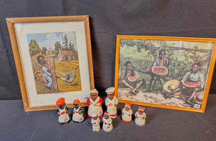 Black Americana c. 1900-1940s Framed Lithos, S&P Group
