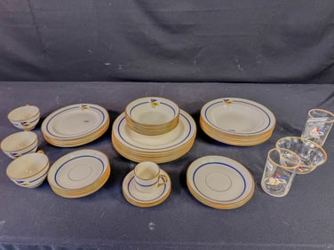 Dinner Service from the Marble Head Yacht Club, New Hampshire, the Oldest Yacht Club in the Country