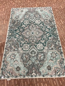 Blue & Turquoise Floral Rug