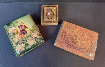 3 Antique Photo Albums
