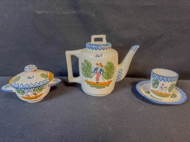 Group of Quimper Pottery