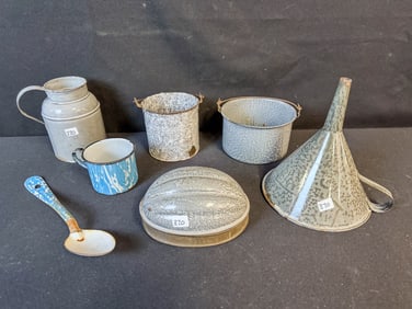 Group of Gray Graniteware