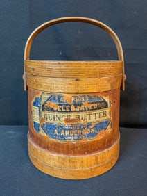 An Advertising Wood Handled Firkin