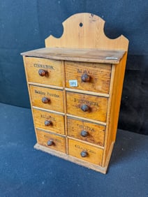 8-Drawer Spice Box with Original Stenciling