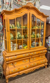 Quality French Country Pine Breakfront