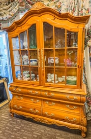 Quality French Country Pine Breakfront