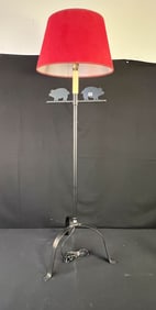 Country Floor Standing Iron Lamp with Pigs