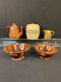 Group of Bennington/Rockingham Pottery