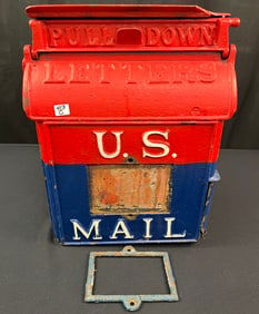 US Cast Iron Mailbox & Post