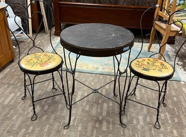 Turn-of-the-Century 3 Piece Ice Cream Parlor Set