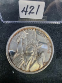 .999 Fine Silver 2 Ounce Statue of Liberty Coin