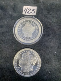 Two 1 Troy Ounce .999 Fine Silver Coins