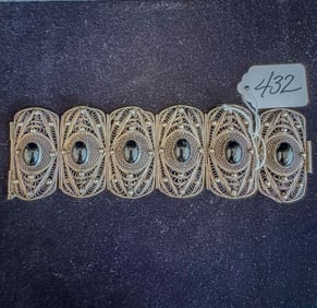 Sterling Stunning Filigree Bracelet