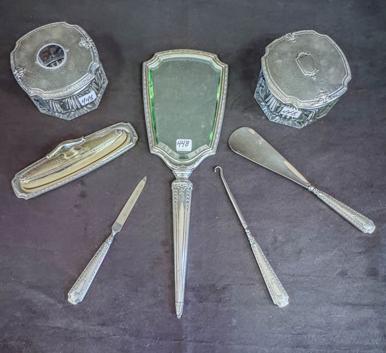 Sterling 7 Piece Dresser Set (1 of 12)