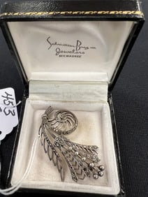 Art Deco sterling and marcasite brooch