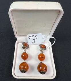 Pair of Amber 30s Earrings