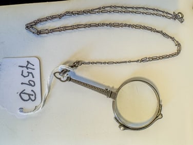 Sterling Lorgnette Spectacles with Chain