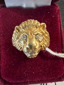 Man's 10kt Yellow Gold Lion Head Ring