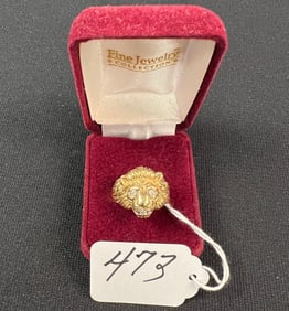 Man's 10kt Yellow Gold Lion Head Ring