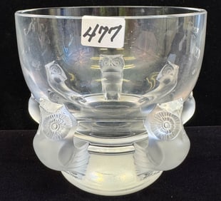 Lalique Crystal Owl Bowl