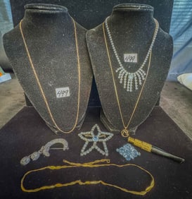 Blue Rhinestone Jewelry and More