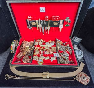 Jewel Box Filled with Men's & Ladies Costume Jewelry