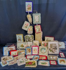 43 Victorian Silk Fringe Trimmed Books, Greeting Cards, Picture Frames, Christmas,  More!