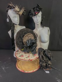 Group of 4 Mid to Late Victorian Hats