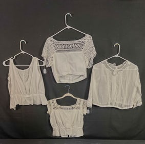 4 Victorian Lace and Cotton shirtwaists