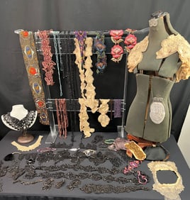 A large Lot of Victorian Beads, Jet, Trim and Findings