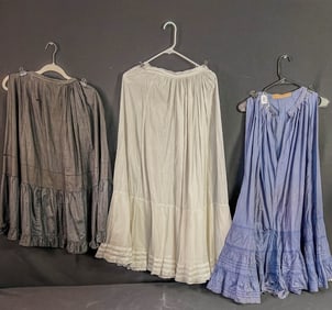 3 Victorian Fancy Petticoats