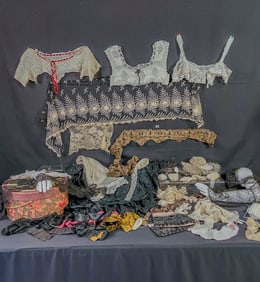 Antique Hand Made Lace, Trimmings, Findings, More!