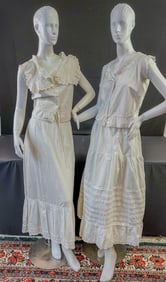 Group of White Victorian Petticoats and Shirtwaists