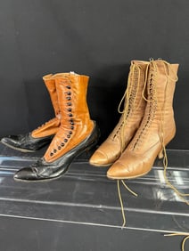 2 Pairs of Victorian Women's Boots c. 1890