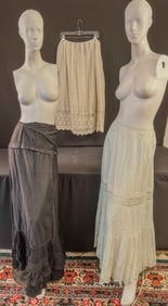 3 Fancy Victorian Cotton Petticoats