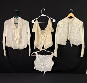 Group of Fancy Antique Shirtwaists and Camisols