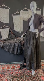 Mixed Group of Antique Women's Petticoat Trims, Dress Pieces
