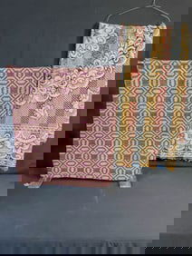 2 Antique Wool Jacquard Coverlets