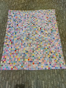Folk Art YoYo Quilt C 1920's